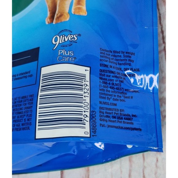 9 Lives Plus Care Tuna & Egg Flavor Complete Balance Adult Cat Food 12 oz Bag - Picture 6 of 11